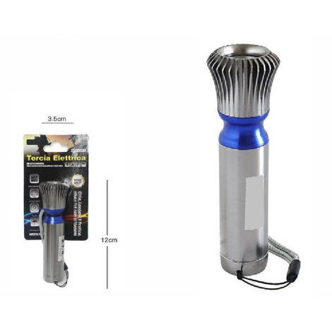 TRADE SHOP - Torcia Elettrica Ultra Luminosa Luce 1led Impermeabile Campeggi Jd051 12cm 63364 -