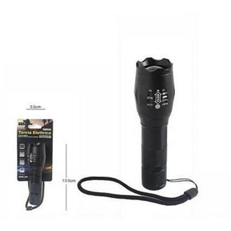 Trade Shop - Torcia Elettrica Ultra Luminosa Luce 1led Impermeabile Campeggi Jd072 14cm 63366 -