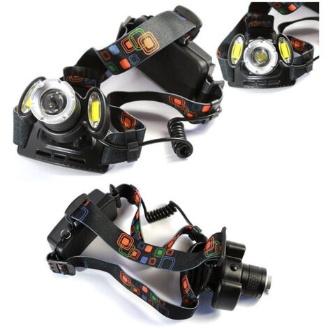 TRADE SHOP - Torcia Lampada Frontale Led Cree Ricaricabile Auto Casa 3led 8000w Luce Bianca -