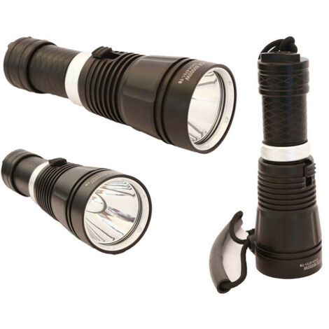 Trade Shop - Torcia Lampada Subacquea Led Cree T6 Ricaricabile Tattica Immersione Bl-8751 -