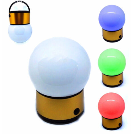 TRADE SHOP - Torcia Lanterna Portatile Led Campeggio Luce Bianca Rgb Ricaricabile Emergenza -