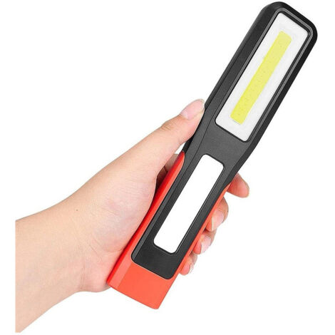 Trade Shop - Torcia Lavoro Cob A Led Lanterna Ricarica Usb Gancio Magnetica Auto Campeggio -