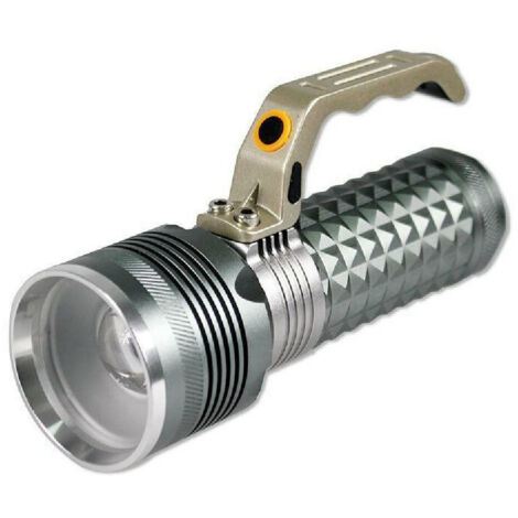 Trade Shop - Torcia Tattica 1 Led Cree Con Zoom Ricaricabile Emergenza A Batterie 1820 -