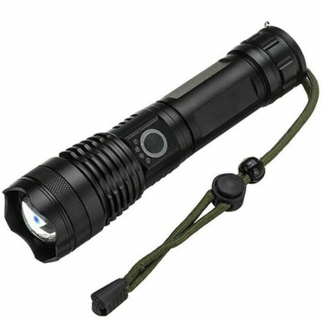 TRADE SHOP - Torcia Tattica/militare Led Cree T6 Ricaricabile Zoom Doppia Batteria A90-p50 -