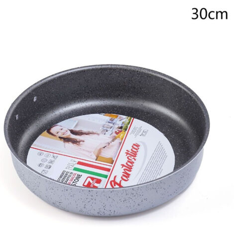 TRADE SHOP - Tortiera Rotonda Rivestimento Antiaderente Antigraffio ø18-22-26-30cm Teglia Cucina - -diametro 30cm -