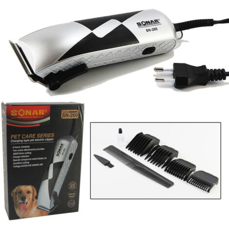 Trade Shop - TOSATRICE TOSATRICE CANI RASOIO 4 PETTINI PER TAGLIO PELO 9W -