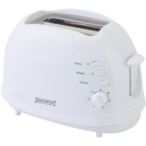 TRADE SHOP - Tostapane Per 2 Fette 700 W 7 Livelli Funzione Scongelamento Toast Bianco -