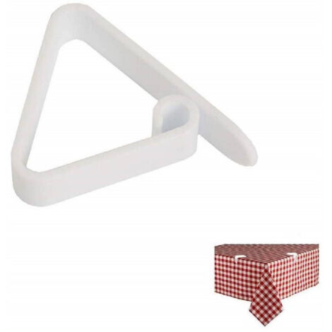 TrAdE Shop Traesio - 24 Pz Fermatovaglia Ferma Tavola Plastica Bianco Clip Gancio Tavole Molla Casa -