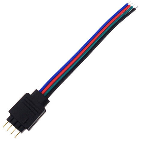 TrAdE Shop Traesio - 2x Connettore Maschio Maschio Per Rgb A 4 Pin Per Controller Led Strisce Strip -