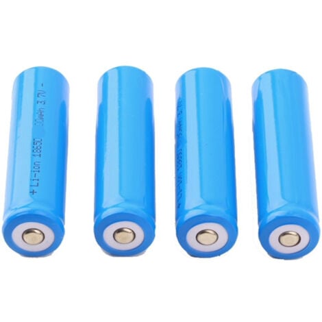 TrAdE Shop Traesio - 4 Batterie Batteria Ricaricabile Ioni Di Litio 680 Mah 3.7v Bl-18650 Torce Led -