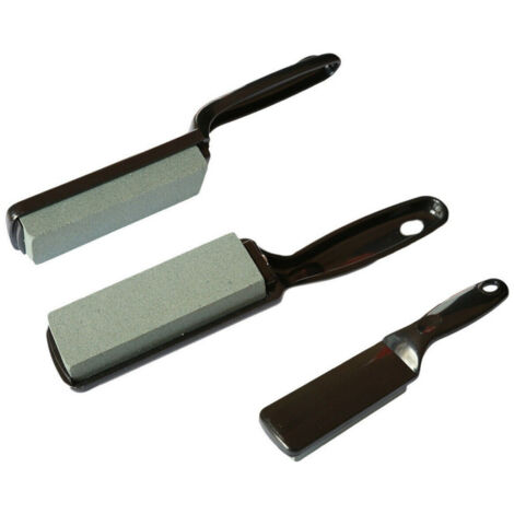 TrAdE Shop Traesio - Affilacoltelli Affilatore Pietra Per Affilare Affila Coltelli Lame Con Manico -