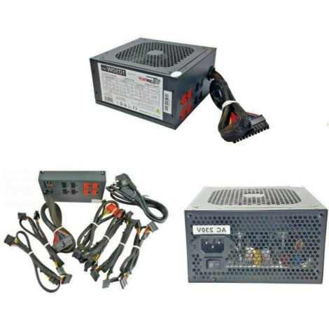 TrAdE Shop Traesio - Alimentatore Per Pc Desktop 1050 W Modulare Atx 20/24pin Sata Pci-e Molex -