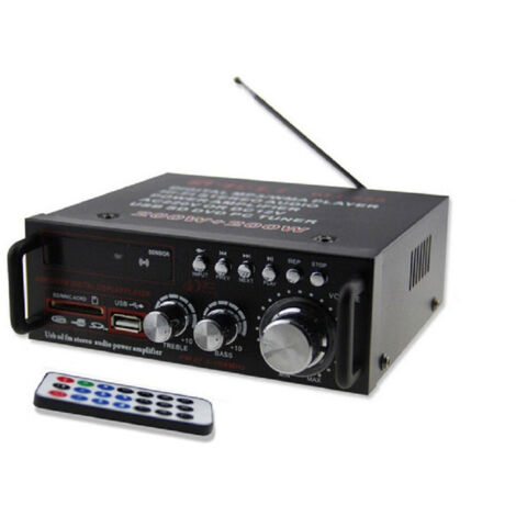 TrAdE Shop Traesio - Amplificatore Blj-253 Mini Usb Sd Fm Audio Stereo Auto Moto Mp3 Hi-fi 12v Speaker -