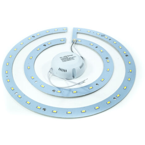 TrAdE Shop Traesio - Anello Led Pannello Kit Conversione Smd Lampada Double Ring Plafoniera Luce Neon -  36 Watt