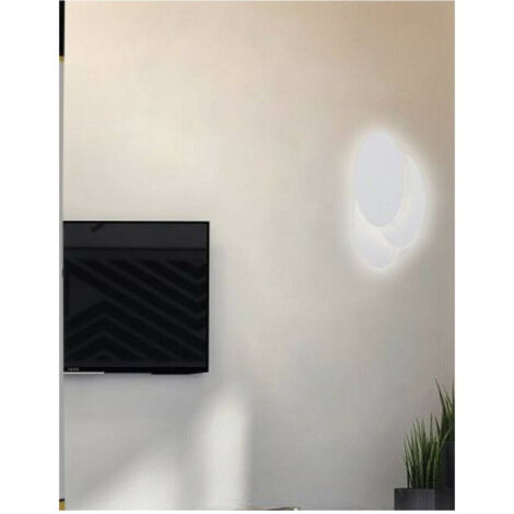 TrAdE Shop Traesio - Applique A Led 3 Ovale Lumetto Comodino Abat Jour 12w Luce 6500k 3000k 4000k E33 - -Bianco Freddo -