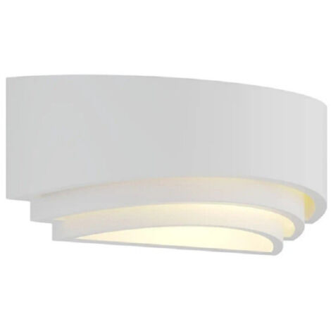 TrAdE Shop Traesio - Applique In Gesso Ultra Moderno Mezza Luna Up & Down Lampada Attacco R7s Gs-e71 -
