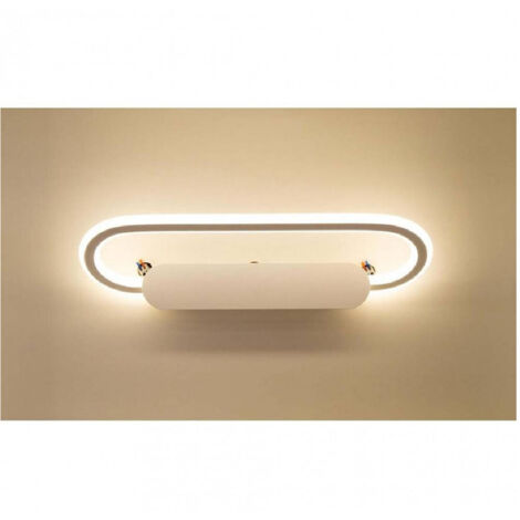 TrAdE Shop Traesio - Applique Led Lampada Da Specchio 16w Ovale Bagno Luce 3000k 6500k 4000k 45cm F06 - -Bianco Naturale -