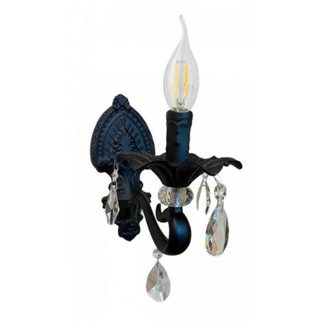 TrAdE Shop Traesio - Applique Parete A Candelabro Stile Vintage Attacco E14 Lampada Muro Retro E43-1n -