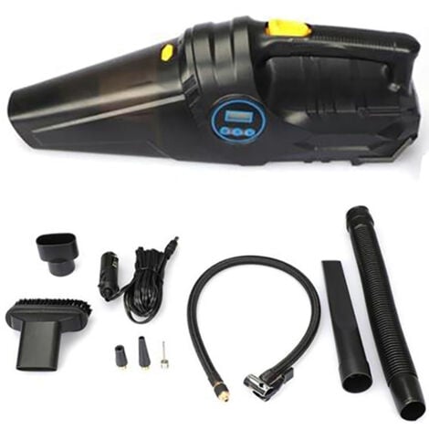 TrAdE Shop Traesio - Aspirapolvere Per Auto Con Compressore Aria 120w Ricaricabile Senza Fili 12v -