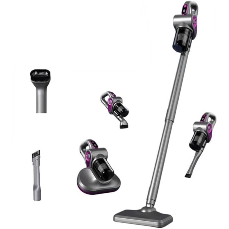 TrAdE Shop Traesio - Aspirapolvere Scopa Elettrica 4in1 Senza Fili Pulizia Casa Pavimenti Tappeti Acari 15000pa -