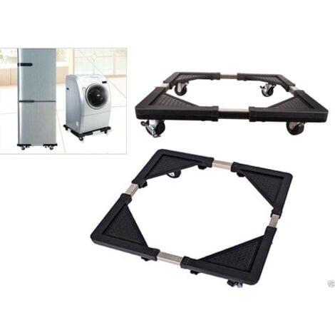 TrAdE Shop Traesio - Base Supporto Per Frigo Frigorifero Lavatrice Con Ruote Piastra Elettrodomestici -