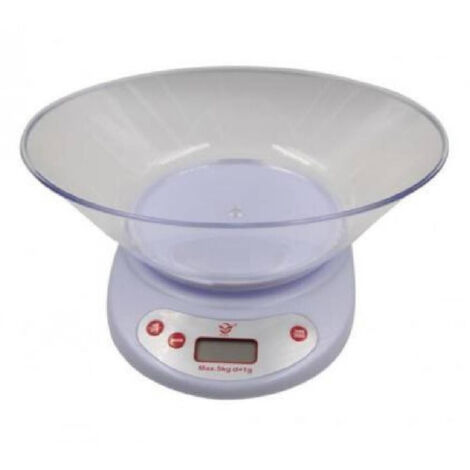TrAdE Shop Traesio - Bilancia Da Cucina Alimenti Elettronica Digitale Precisione Con Ciotola 5kg -