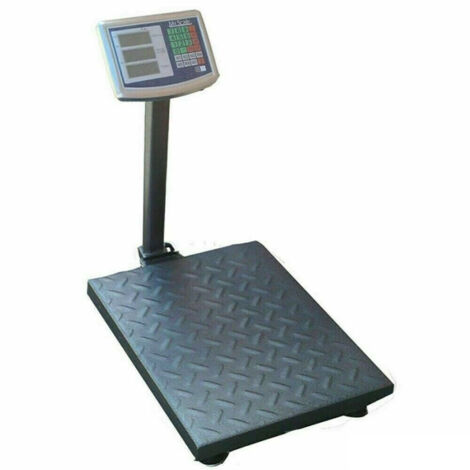 TrAdE Shop Traesio - Bilico Bilancia Digitale 500 Kg Piattaforma Elettronica Display Lcd Bascula -