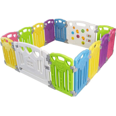 TrAdE Shop Traesio - Box Per Bambini Protezione Barriera Di Sicurezza Recinto Giochi 150x150x60 Cm -