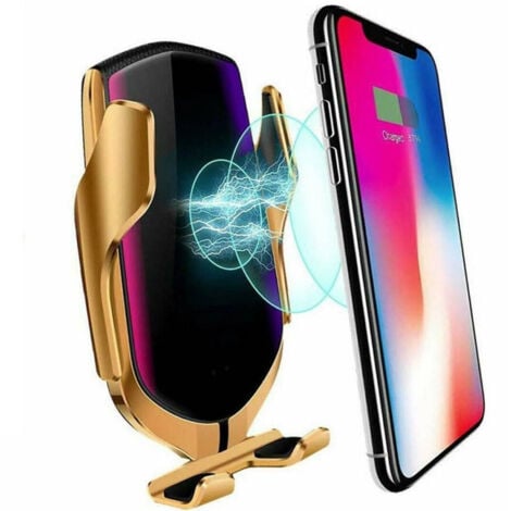 TrAdE Shop Traesio - Caricabatterie Per Auto Wireless Supporto Smartphone R1 Con Sensore Di Apertura -