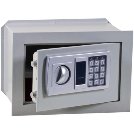 TrAdE Shop Traesio - Cassaforte A Muro Numerica Digitale Elettronica 31x20x20cm Sicurez. Grigio Scuro -