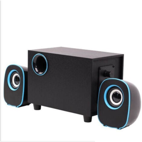 TrAdE Shop Traesio - Casse Audio 2.1 Usb Speaker Musica Per Pc Mp3 Tv Aux Desktop Computer Notebook Ft-h3 -