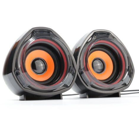 TrAdE Shop Traesio - Casse Pc Speakers Altoparlanti Per Notebook Laptop 5w Usb 2.0 Volume Regolabile -
