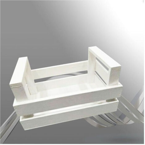 TrAdE Shop Traesio - Cassetta Cassettina Porta Oggetti Legno Rettangolare Decorazione 11x13x20 Cm - Bianco
