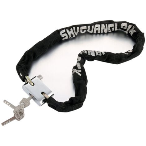 TrAdE Shop Traesio - Catena Corazzata Antifurto Lucchetto Per Scooter Moto Bici Rivestita Tessuto -