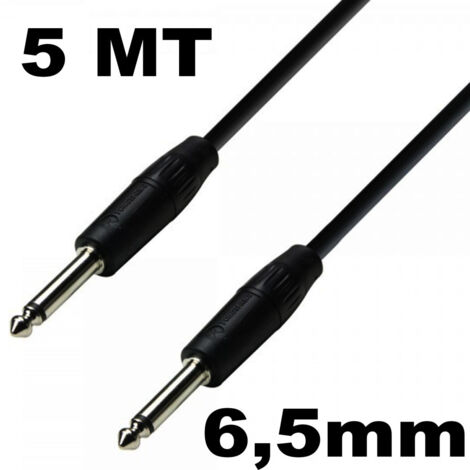 TrAdE Shop Traesio - Cavo Amplificatore Chitarra Strumenti Cavo Mono 6,5 Mm Cavo Jack M/m 5mt -
