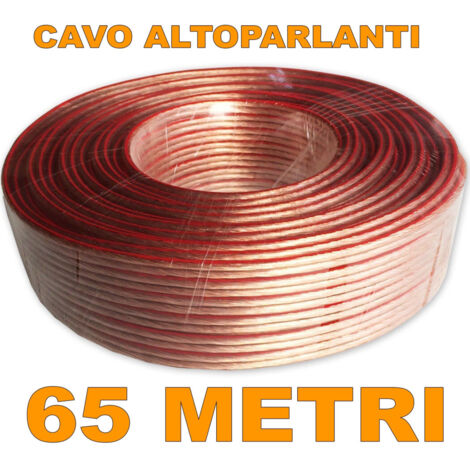 TrAdE Shop Traesio - Cavo Per Altoparlanti Matassa Bobina Filo Bipolare Audio Casse Speaker Stereo -