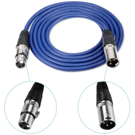 TrAdE Shop Traesio - Cavo Prolunga Microfono Casse Mixer Cavetto 5mt Maschio Femmina Xlr M/f -