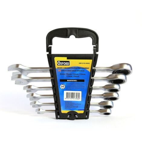 Set Chiavi A Cricchetto 7 Pezzi SET CHIAVI A CRICCHETTO 8-19 MM 7 PEZZI REVERSIBILE 180 GRADI SNODATE Custodia Per Attrezzi