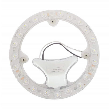 TrAdE Shop Traesio - Circolina Led Attacco Magnetico 12w 1650 Lumen 15 Led Bianco Freddo 6500k Circolare -