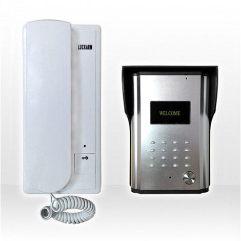 TrAdE Shop Traesio - Citofono Per Esterno Esterni A 2 Fili Pulsante Apertura Cancello Luckarm 3208a -