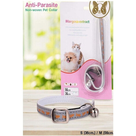 TrAdE Shop Traesio - Collare Repellente Margosa Naturale 56cm Per Cani Gatti Anti Zecche Parassiti -
