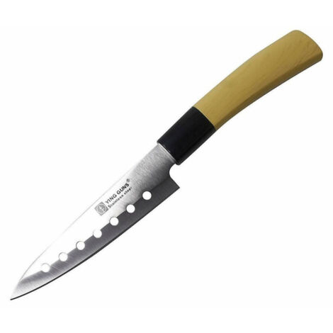 TrAdE Shop Traesio - Coltello Per Carne Taglio Cucina Acciaio Manico Legno Ying Guns -