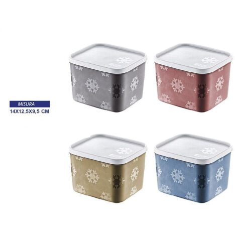 Trade Shop Traesio - Contenitore Frigo Barattolo Alimenti Ermetico Freezer Da 1250 Ml Colorato 754330 -
