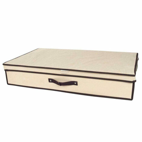 TrAdE Shop Traesio - Contenitore Salvaspazio Sottoletto In Tessuto Per Cambio Stagione 80x45x15cm -