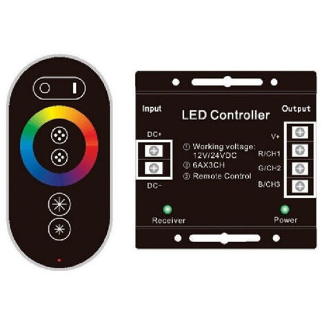 TrAdE Shop Traesio - Controller Led Rgb Con Telecomando Touch Centralina Strip Striscia Led 12v -