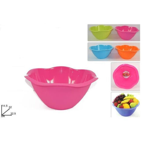 TrAdE Shop Traesio - Coppa Ad Onda Insalatiera Ciotola Bacinella Scodella Cucina Colorata Fondo Piano -