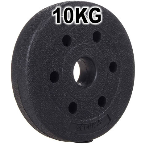 TrAdE Shop Traesio - Coppia Dischi Dummbell Pesi Disco Per Bilanciere Manubri Da 10 Kg Bodybuilding -