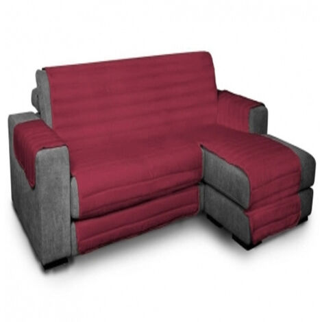 TrAdE Shop Traesio - Copridivano Bordeaux Con Penisola 280x285cm Da Bracciolo A Bracciolo Protezione -