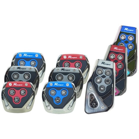 TrAdE Shop Traesio - Copripedali Antiscivolo Auto Sportivi Pedana Freno Pedale 3pz Universali -