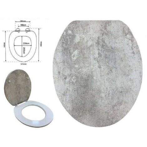 TrAdE Shop Traesio - Copriwater Copri Water Sedile Wc Bagno Gres Porcellanato Effetto Marmo 69241 - 3,5